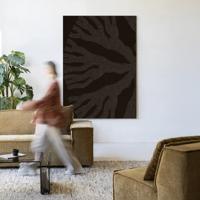 Urban Cotton Wandkleed 'Circle Dark' 80 x 110cm in Frame - black