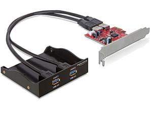 DeLOCK USB 3.0 Front Panel 2-Port Incl. PCI Express Card controller