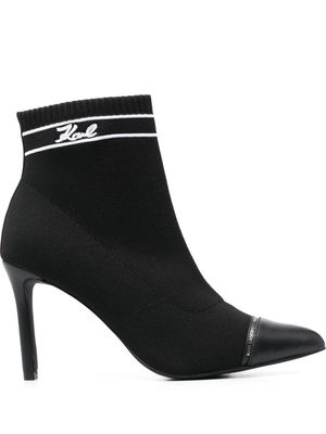 Karl Lagerfeld bottes pointues à talon 95 mm - Noir
