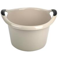 Plastic Forte Afwasbak - 15L - taupe - 42 x 40 x 25 cm - met handvatten - teiltje