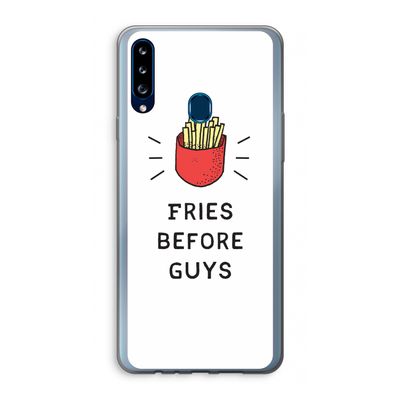 Fries before guys: Samsung Galaxy A20s Transparant Hoesje