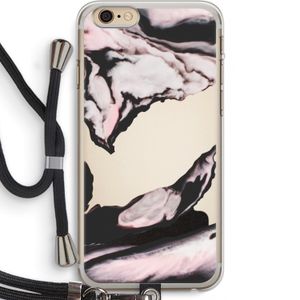 Roze stroom: iPhone 6 PLUS / 6S PLUS Transparant Hoesje met koord
