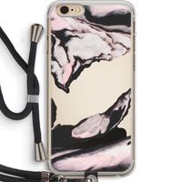 Roze stroom: iPhone 6 PLUS / 6S PLUS Transparant Hoesje met koord
