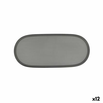 Snackdienblad Bidasoa Gio Grijs Plastic 28 x 12 cm (12 Stuks)