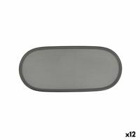 Snackdienblad Bidasoa Gio Grijs Plastic 28 x 12 cm (12 Stuks)