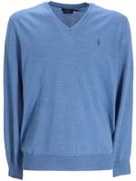 Polo Ralph Lauren pull en laine à logo brodé - Bleu