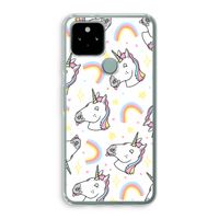 Rainbow Unicorn: Google Pixel 5 Transparant Hoesje