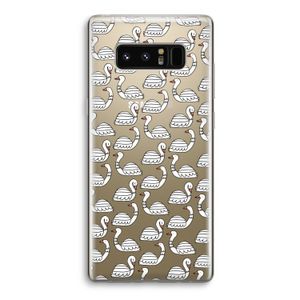 Zwanen: Samsung Galaxy Note 8 Transparant Hoesje