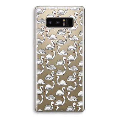 Zwanen: Samsung Galaxy Note 8 Transparant Hoesje