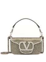 Valentino Garavani petit sac porté épaule Locò à broderies - Argent - thumbnail