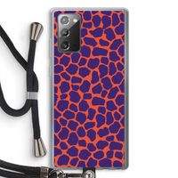 Purple Giraffe: Samsung Galaxy Note 20 / Note 20 5G Transparant Hoesje met koord