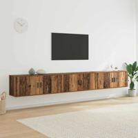 Wandtv-kast Set 3 pcs Oud Hout 100 x 34,5 x 40 cm Bewerkt hout