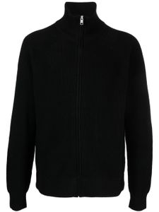 MARANT cardigan nervuré à patch logo - Noir