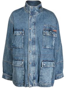 Martine Rose parka en jean à poches multiples - Bleu