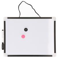 Whiteboard/memobord magnetisch - met marker en magneten - 21 x 30 cm   - - thumbnail