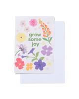 HEMA Wenskaart 'grow some joy' met zaadjes