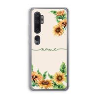 Zonnebloemen: Xiaomi Mi Note 10 Pro Transparant Hoesje