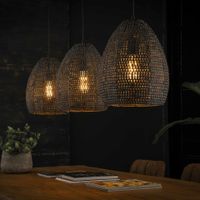 Hanglamp America 3-lamps - Zwart bruin - thumbnail