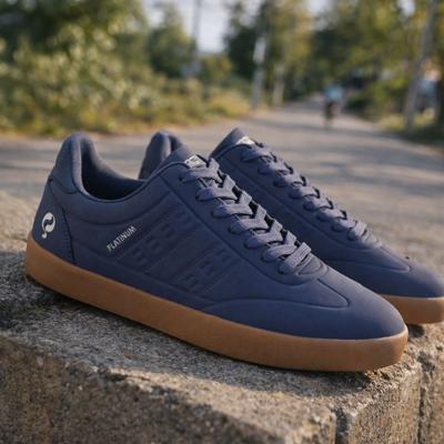 Heren Sneaker Platinum One | Middenblauw/Gum