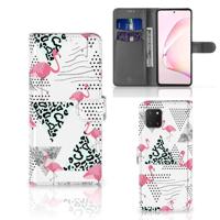 Samsung Note 10 Lite | Telefoonhoesje | Met pasjeshouder | Flamingo Triangle