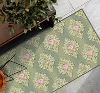Vintage Bloemenpatroon Vinyl tapijt Bloemen en planten