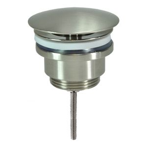 Afvoerplug Wiesbaden UniMatch Caral | 5/4" | Vaste waste (niet afsluitbaar) | Messing | Rond | RVS look