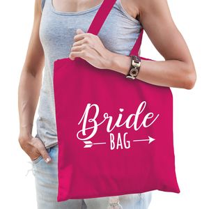 Bride bag katoenen tasje roze dames