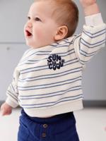 Baby sweater voor jongens van badstof ecru