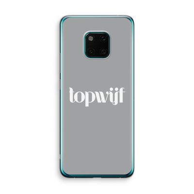 Topwijf Grijs Wit: Huawei Mate 20 Pro Transparant Hoesje