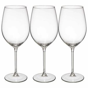 Secret de Gourmet Wijnglazen set Lina - doosje 12x stuks - chique transparant glas - 54 CL - Wijnglazen