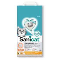 Sanicat Clumping White Duo Vanilla & Mandarin kattenbakvulling 2 x 10 liter - thumbnail