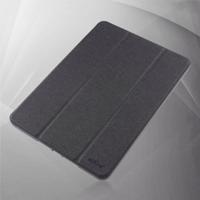 Mutural exquise serie doek textuur magneet horizontale Flip TPU + PU lederen case voor iPad Mini 5/Mini 4 met 3-voudige houder & pen slot (zwart)