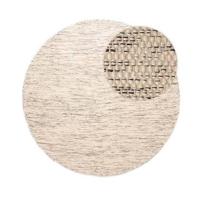 Nordic Weavers Rond wollen vloerkleed - Ulstein wit|zwart - 250 cm