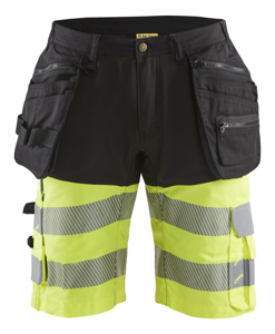 Blåkläder High-Vis short 15961811 | Zwart/High Vis Geel | Maat 52 - 7330509787236