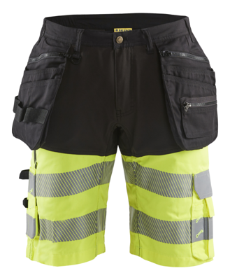 Blåkläder High-Vis short 15961811 | Zwart/High Vis Geel | Maat 46 - 7330509787205