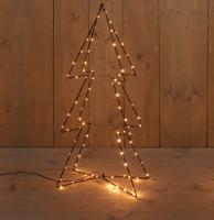 Boom 3D zwart / koperdraad 90 LED classic 91 cm met timer - Annas collection