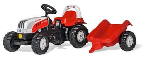 Rolly toys Traptractor RollyKid Steyr 6165 CVT junior rood/wit