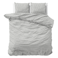 Dekbedovertrek Paolo Wit Ruiten & Patroon 240x200 Cm Anti Allergie & Anti Huisstofmijt Sleeptime - Dekbed-Discounter.nl