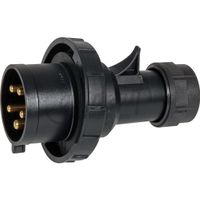 CEE Stekker 5 Polig 16A zwart IP67 400V