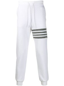 Thom Browne pantalon de jogging en maille gaufrée à 4 bandes - Blanc