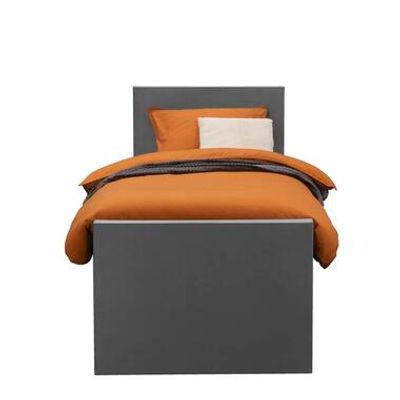 Boxspring met opbergruimte en voetbord Liv egaal - grijs - 90x200cm - Leen Bakker