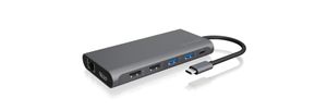 ICY BOX-DK4050-CPD interface hub USB 3.2 Gen 1 (3.1 Gen 1) Type-C 5000 Mbit/s Antraciet