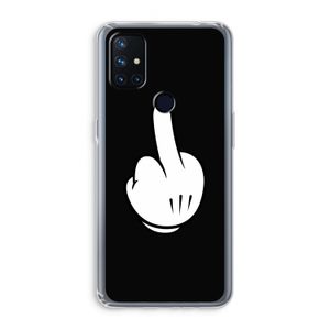 Middle finger black: OnePlus Nord N10 5G Transparant Hoesje