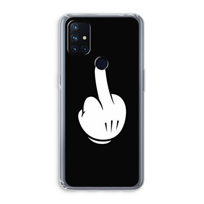 Middle finger black: OnePlus Nord N10 5G Transparant Hoesje