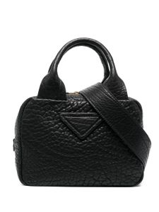 Prada sac à main en cuir grainé - Noir