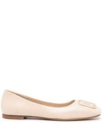 Tory Burch ballerines Georgia à plaque logo - Tons neutres