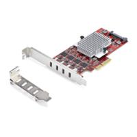 USB-kabel Startech P10Q4C-USB-CARD Rood