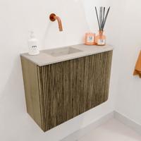 Toiletmeubel Mondiaz Joya Dlux | 61.6 cm | Meubelkleur Dusk | Faye wastafel Opalo Wasbak Links | Zonder kraangat(en)