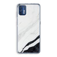 Elegante marmer: Motorola Moto G9 Plus Transparant Hoesje