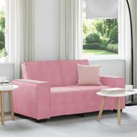 Tweezitsbank 120 cm fluweel roze